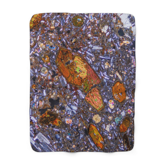 Hornblende in Basalt Sherpa Fleece Blanket