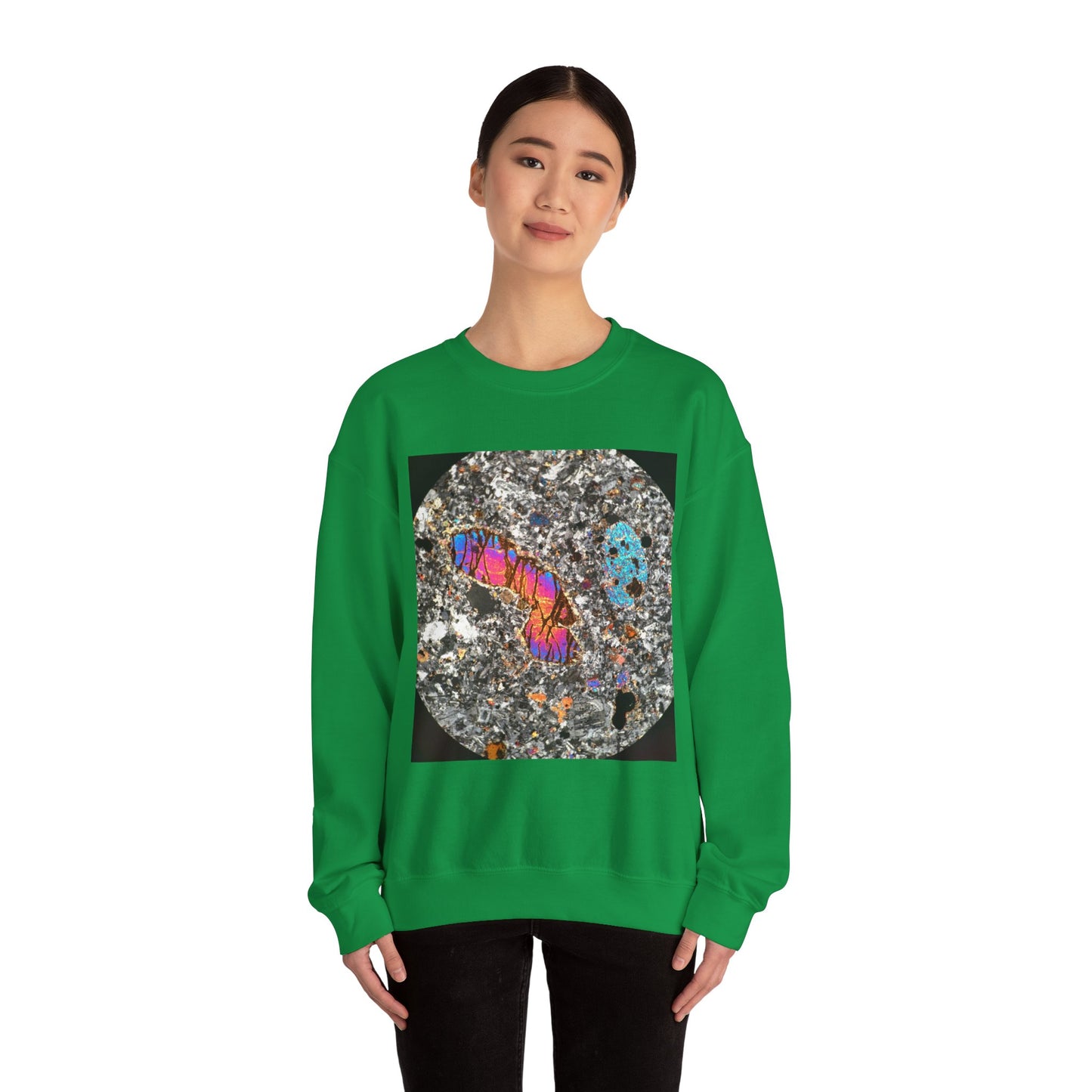 Olivine surrounded by Plagioclase - Heavy Blend™ Crewneck Sweatshirt