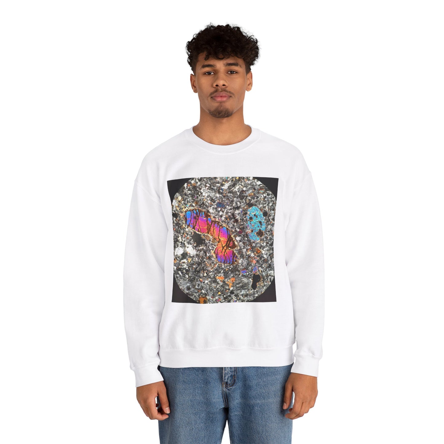 Olivine surrounded by Plagioclase - Heavy Blend™ Crewneck Sweatshirt