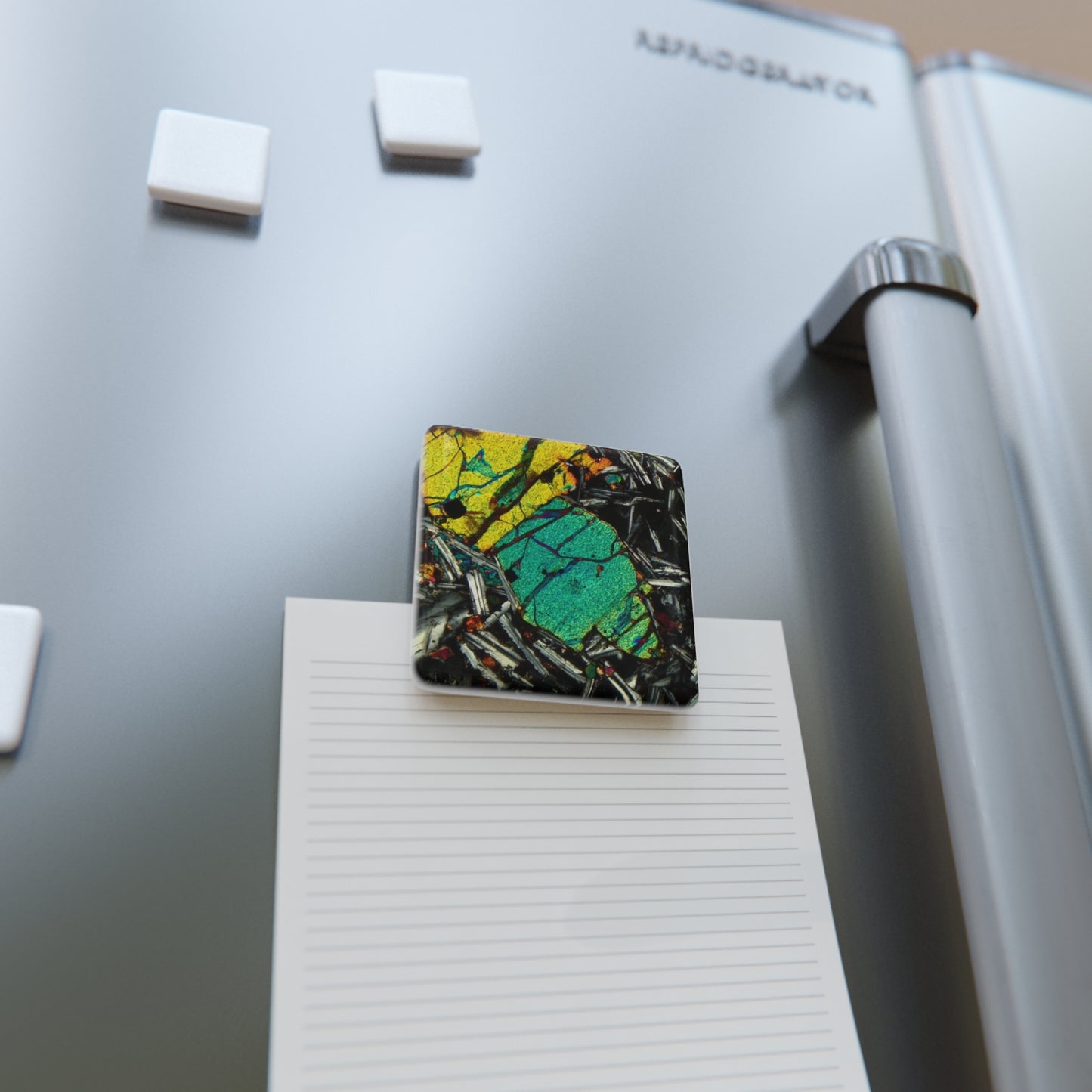 Olivine in Basalt Porcelain Magnet