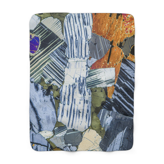 Plagioclase and Pyroxene Sherpa Fleece Blanket