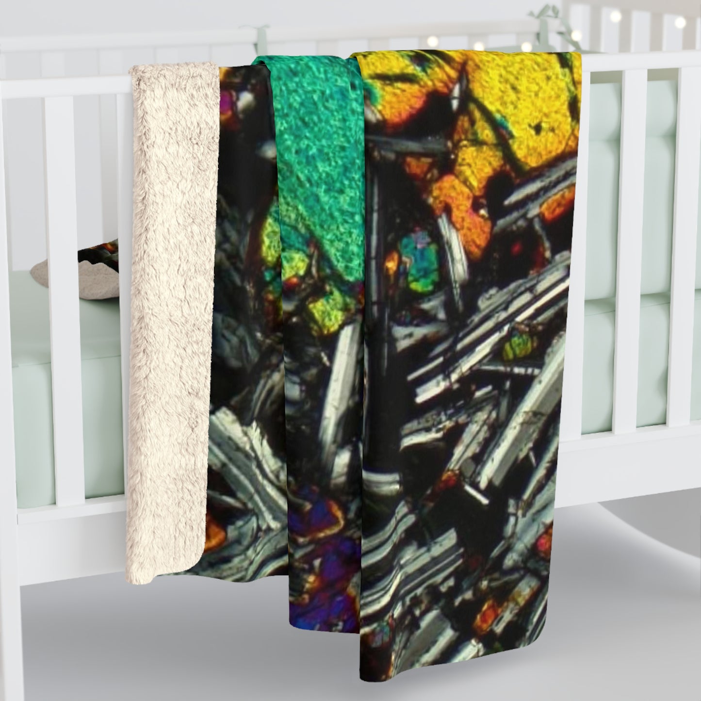 Olivine in Basalt Sherpa Fleece Blanket