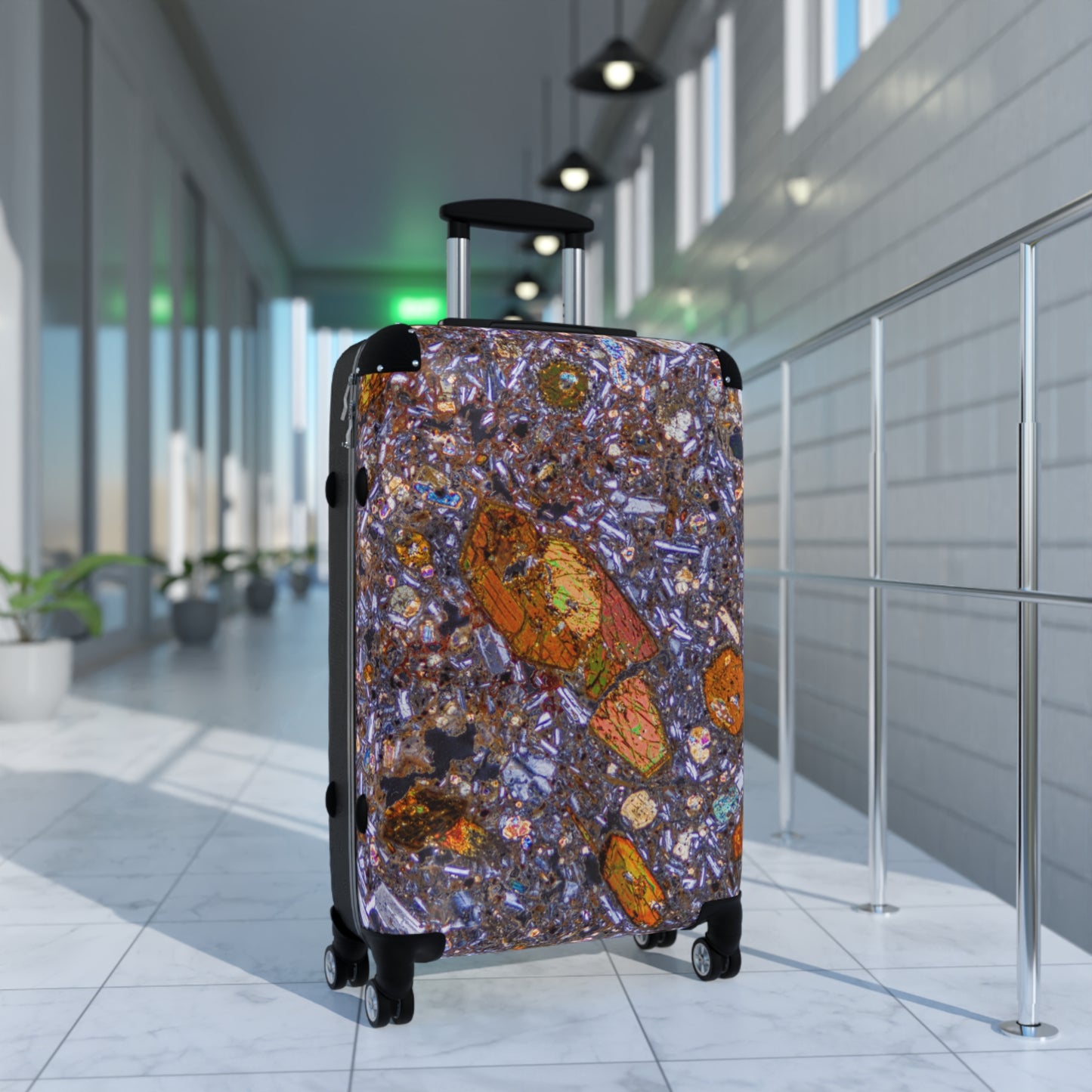 Hornblende in Basalt Travel Suitcase