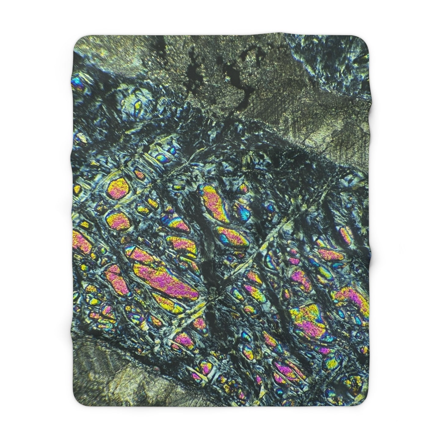 Peridotite-Serpentine Sherpa Fleece Blanket