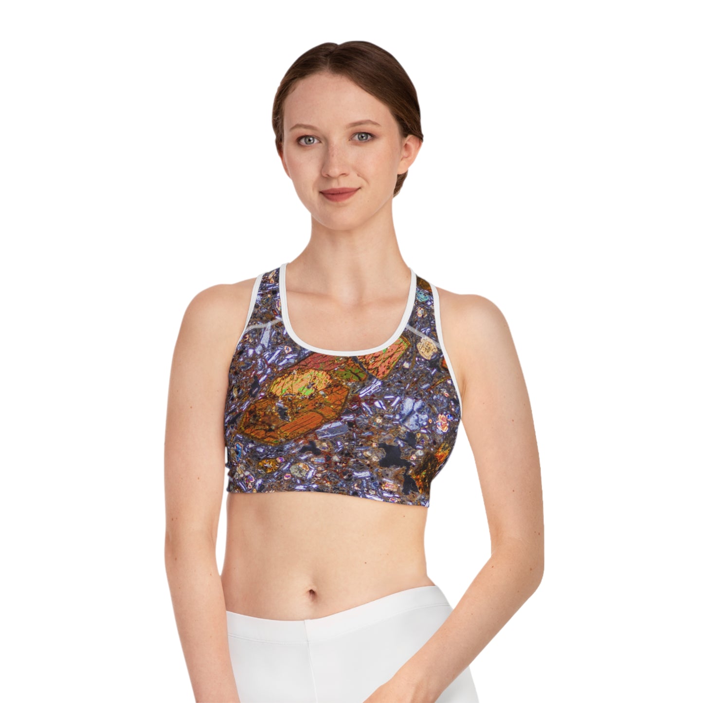 Hornblende in Basalt Sports Bra