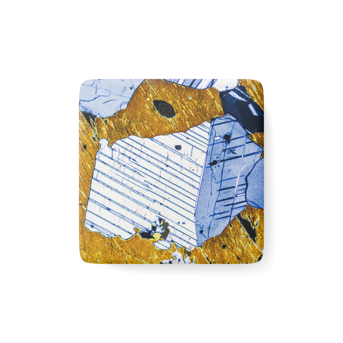 Plagioclase in Pyroxene Porcelain Magnet