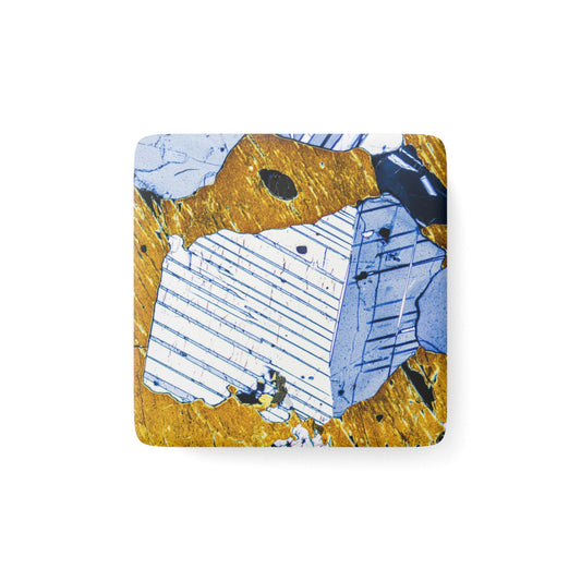 Plagioclase in Pyroxene Porcelain Magnet