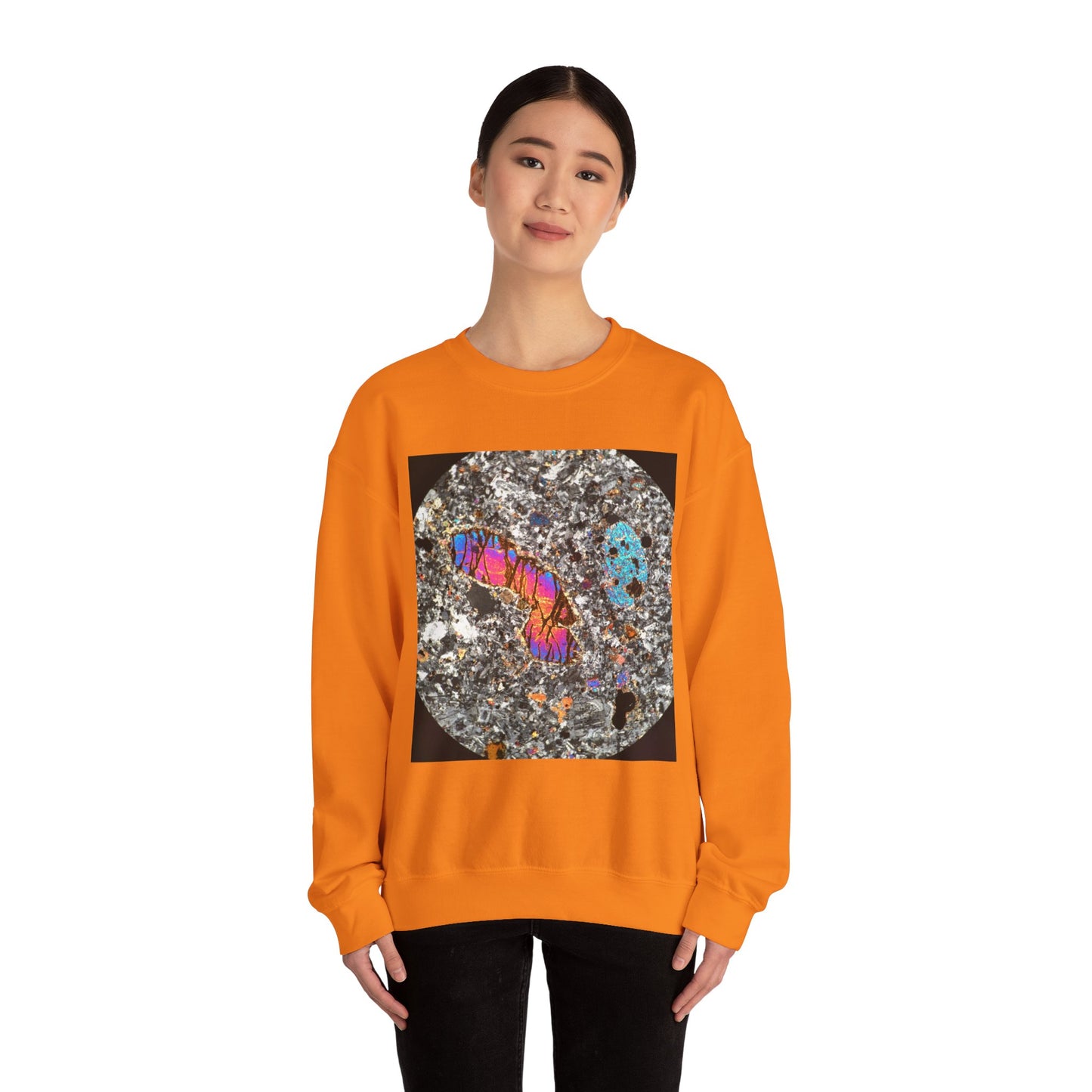 Olivine surrounded by Plagioclase - Heavy Blend™ Crewneck Sweatshirt