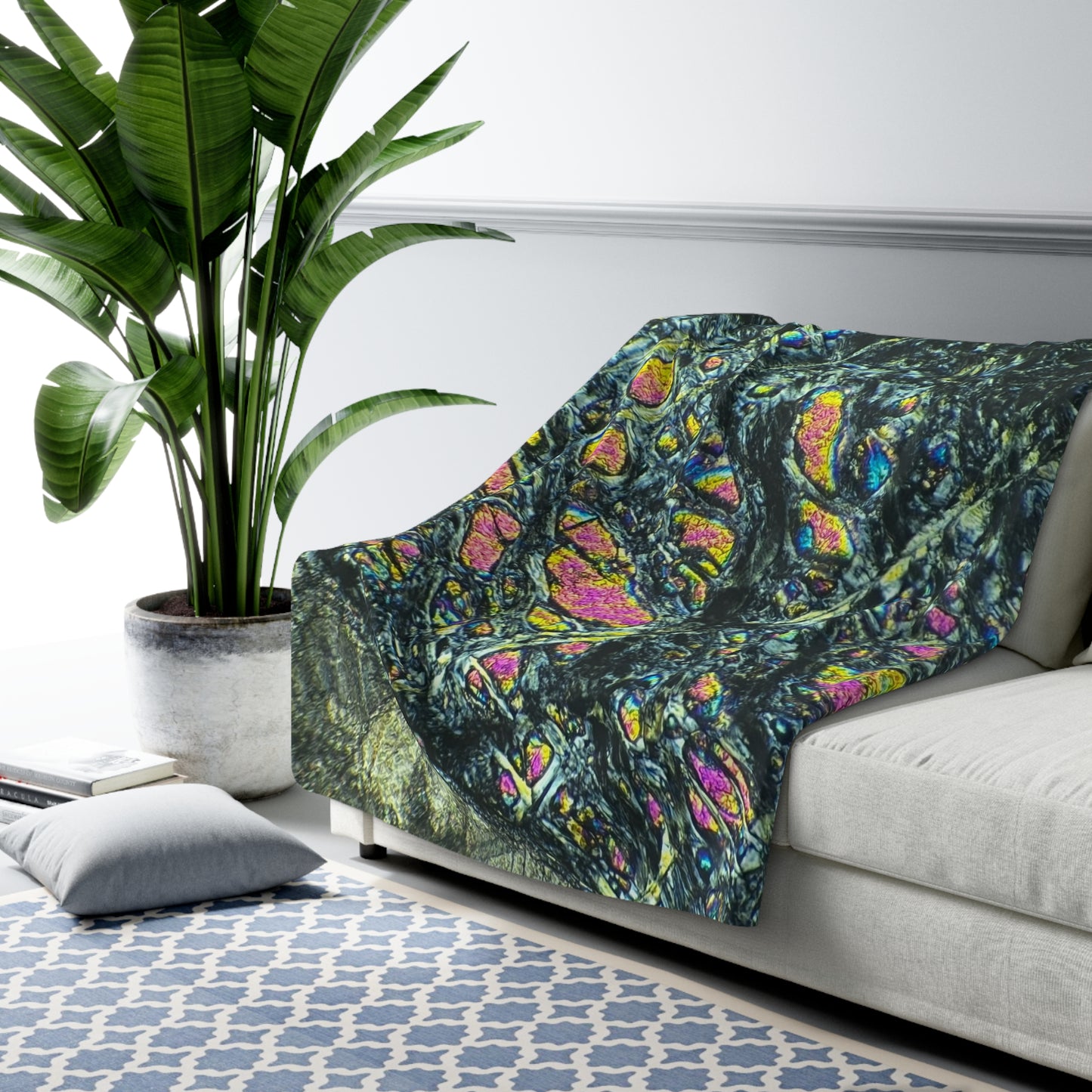 Peridotite-Serpentine Sherpa Fleece Blanket